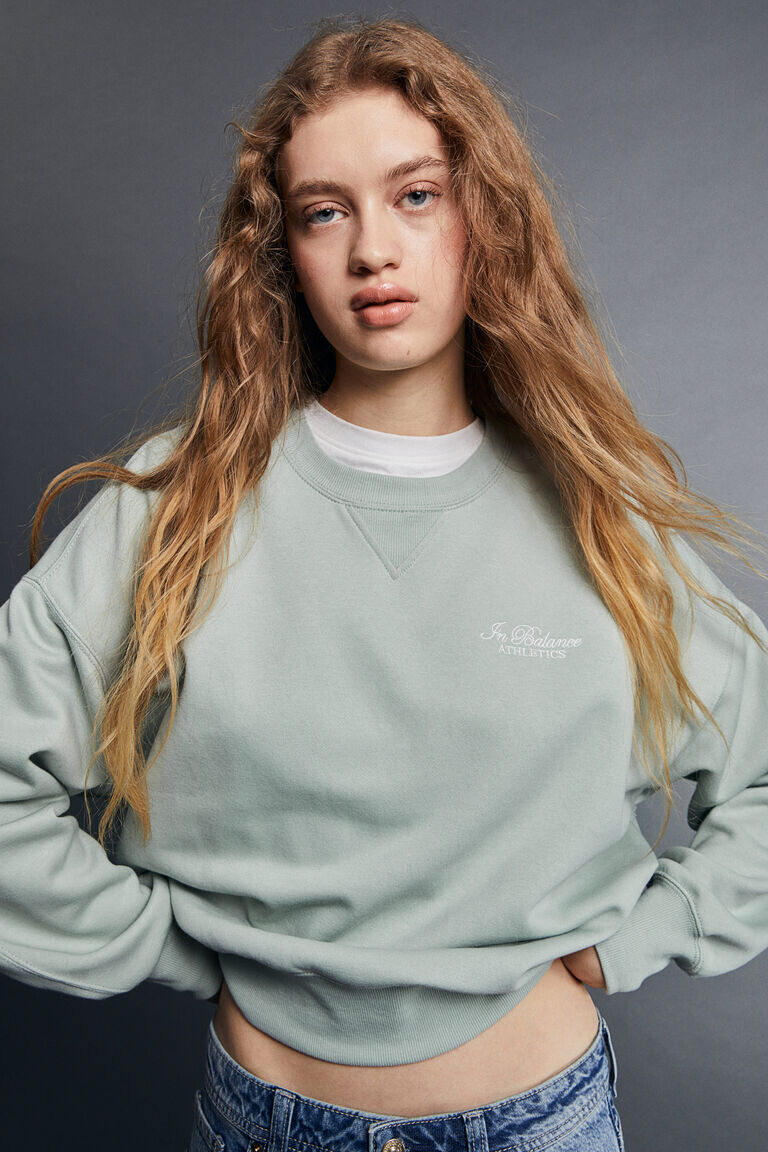 Толстовка оверсайз с мотивом H&M, зеленый
Толстовка оверсайз с мотивом H&M, зеленый