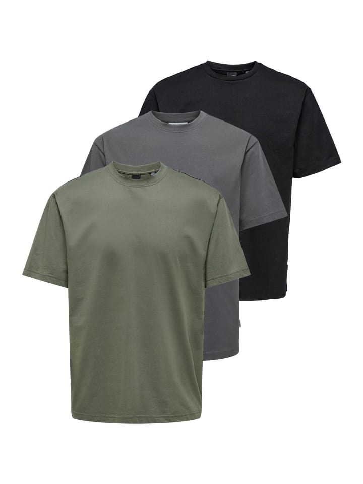 Футболка ONLY & SONS, цвет schwarz/dunkelgrau/grün
Футболка ONLY & SONS, цвет schwarz/dunkelgrau/grün