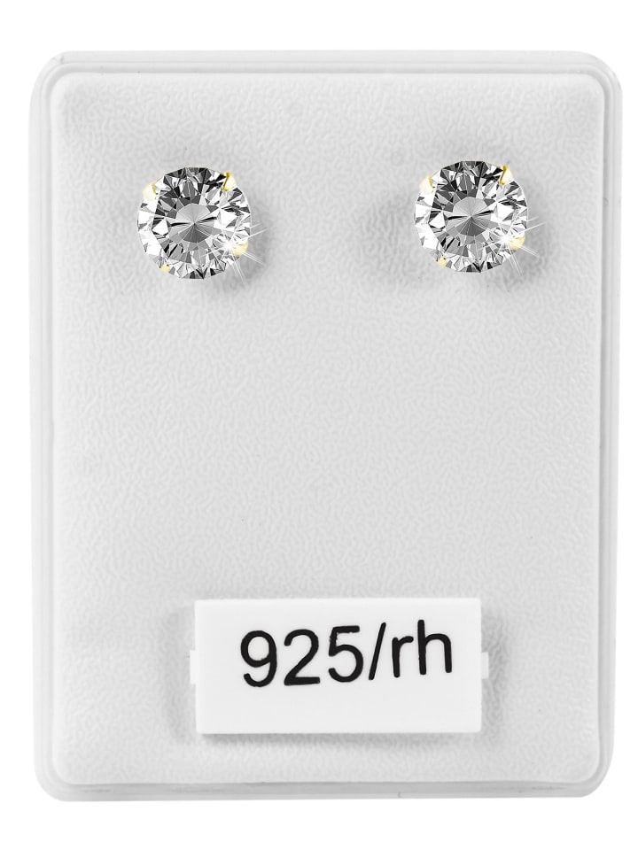 Adeliás Женские серьги - серьги-гвоздики из серебра 925 пробы с кубическим цирконием в золотой оправе
Adeliás Женские серьги - серьги-гвоздики из серебра 925 пробы с кубическим цирконием в золотой оправе