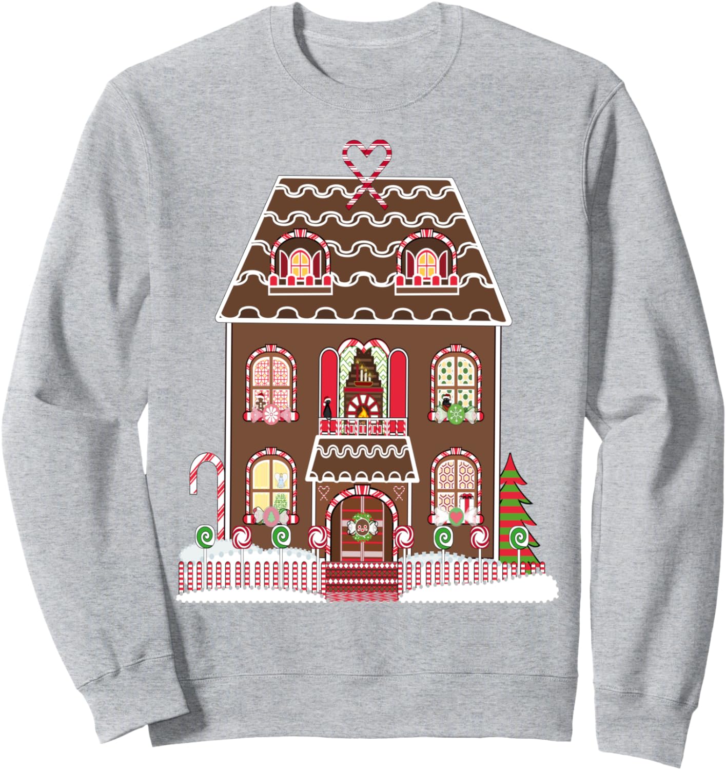 Толстовка с изображением пряничного рождественского домика Fashion Tees, серый
Толстовка с изображением пряничного рождественского домика Fashion Tees, серый