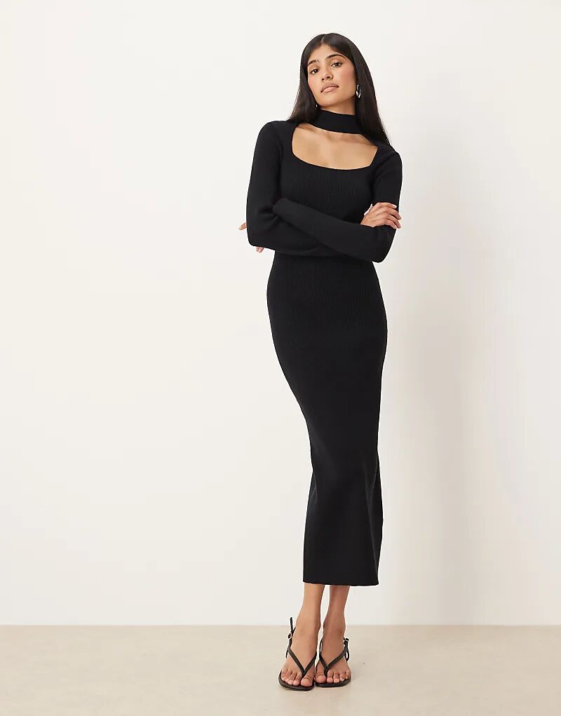 Платье мидакси Pretty Lavish с вырезом, черное
Платье мидакси Pretty Lavish с вырезом, черное