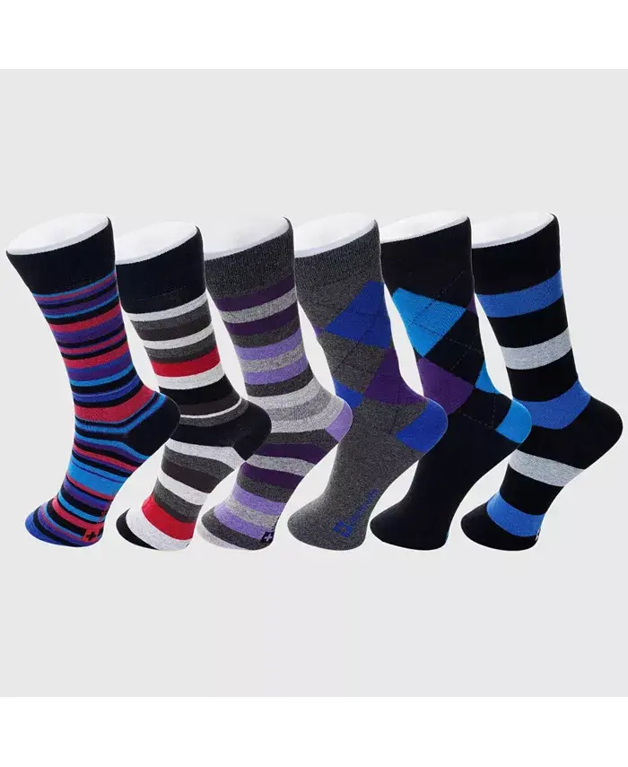 Мужские классические носки 6 пар, хлопковые носки для мужчин, однотонные с рубчиком, узор аргайл, разноцветные веселые дизайны Alpine Swiss, фиолетовый
Мужские классические носки 6 пар, хлопковые носки для мужчин, однотонные с рубчиком, узор аргайл, разноцветные веселые дизайны Alpine Swiss, фиолетовый