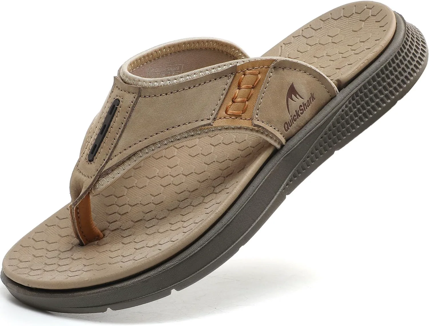Мужские шлепанцы Quickshark с кожаной подошвой и поддержкой свода стопы, пляжные сандалии
Мужские шлепанцы Quickshark с кожаной подошвой и поддержкой свода стопы, пляжные сандалии