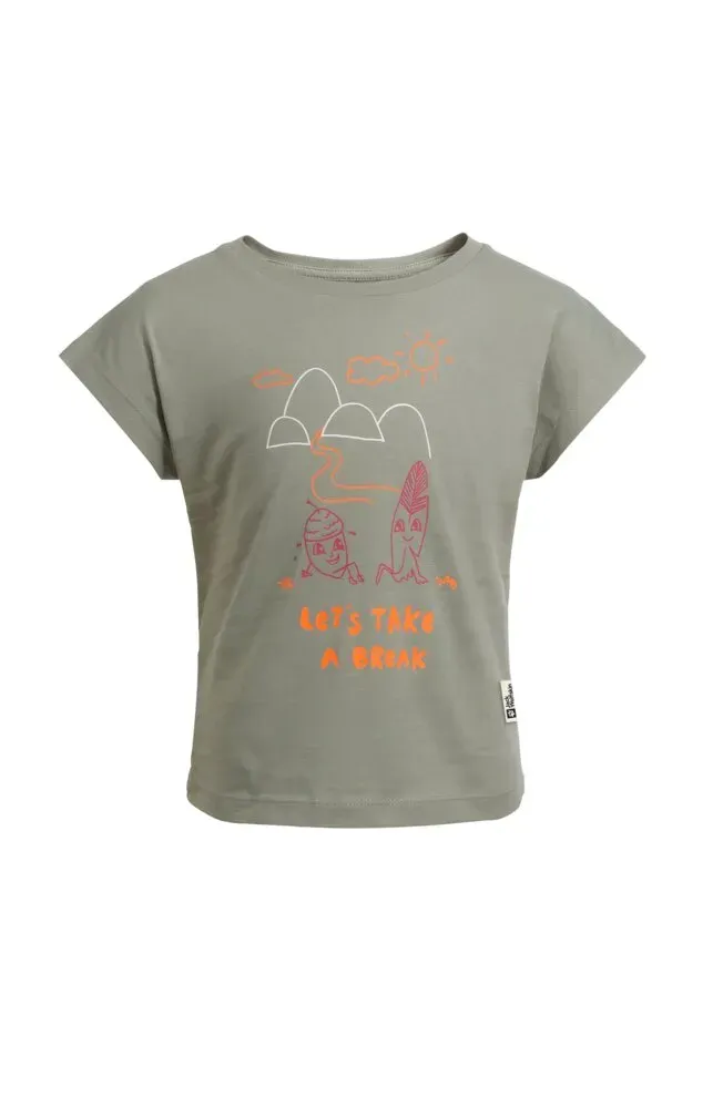 Футболка Jack Wolfskin "TAKE A BREAK T G", для девочек, с милым принтом, цвет Mint Leaf
Футболка Jack Wolfskin "TAKE A BREAK T G", для девочек, с милым принтом, цвет Mint Leaf