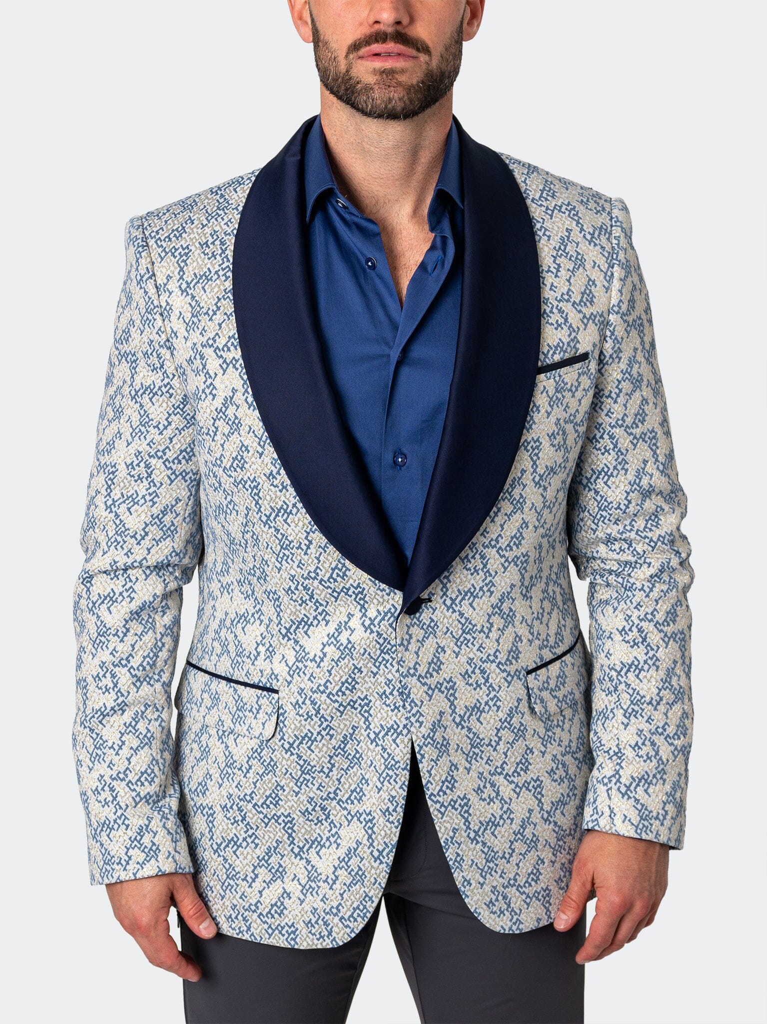 Блейзер Шаль GoldFoil Белый MACEOO 
Блейзер Шаль GoldFoil Белый MACEOO