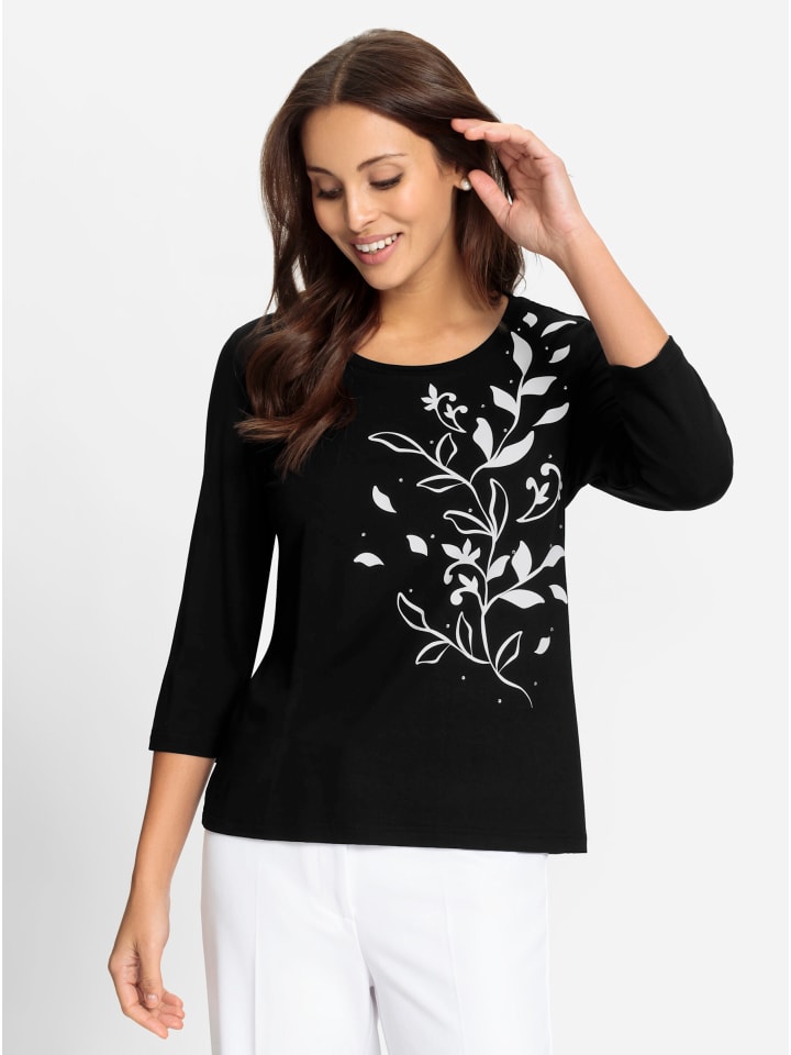 Рубашка с рукавами 3/4 черного цвета с принтом экрю WITT WEIDEN
Рубашка с рукавами 3/4 черного цвета с принтом экрю WITT WEIDEN