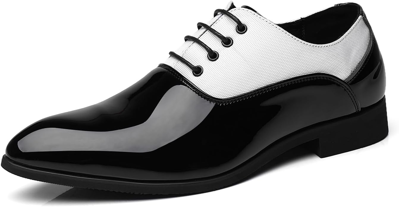 Мужские оксфорды из лакированной искусственной кожи PU, формальная деловая модель с заостренным носком, британский стиль, свадебные туфли Generic, белый/черный
Мужские оксфорды из лакированной искусственной кожи PU, формальная деловая модель с заостренным носком, британский стиль, свадебные туфли Generic, белый/черный