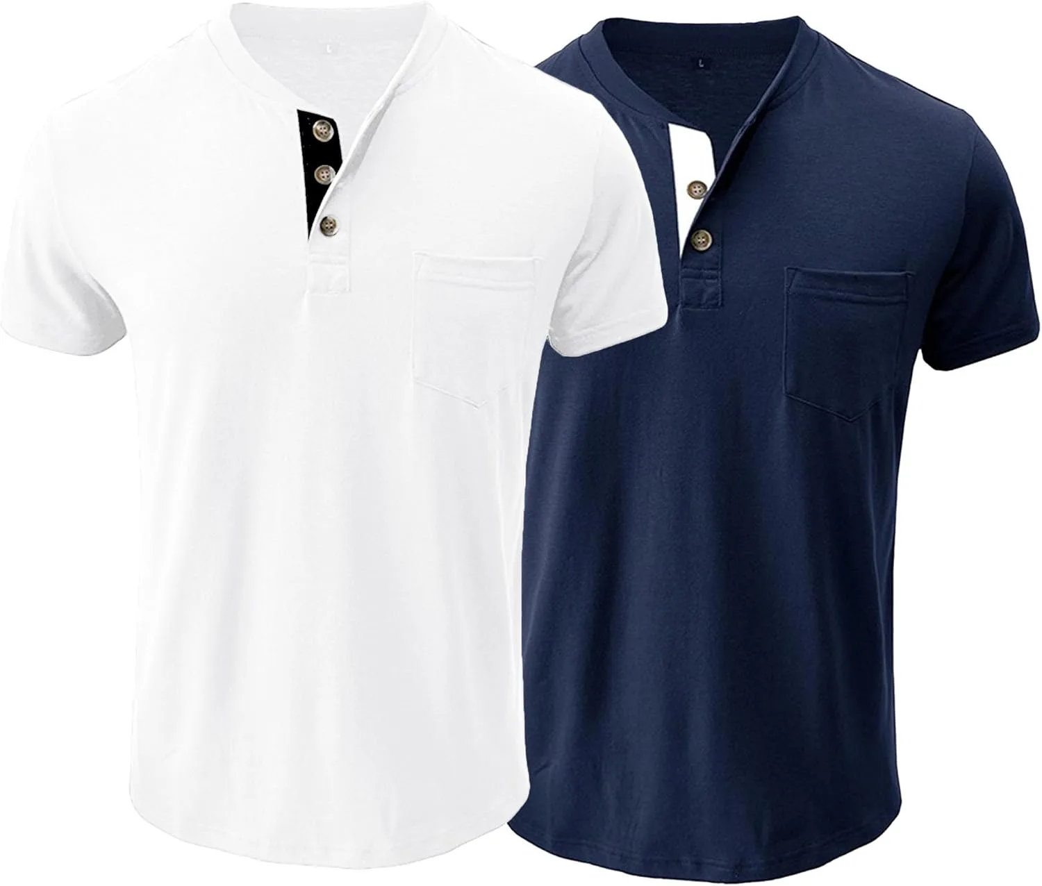 Мужская классическая футболка хенли с коротким рукавом QOAAIE
Мужская классическая футболка хенли с коротким рукавом QOAAIE