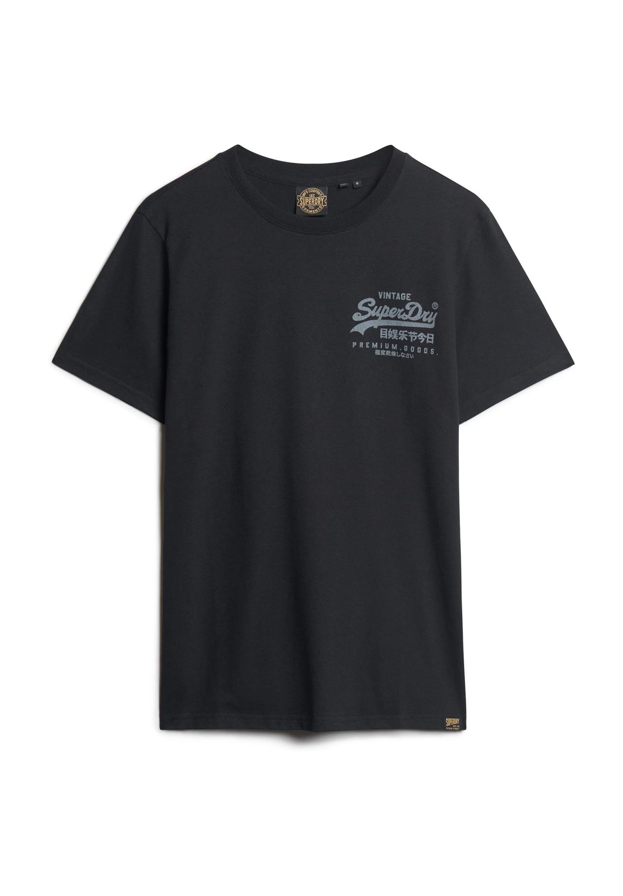 Футболка с этикеткой мужская Superdry., цвет 9rn Nero Black 
Футболка с этикеткой мужская Superdry., цвет 9rn Nero Black