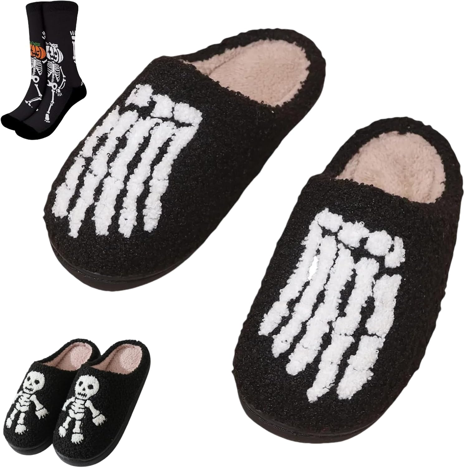 Тапочки и носки с костями на Хэллоуин для женщин и мужчин, череп, страшный праздник, мягкие домашние, с противоскользящей подошвой, плюшевые, мультяшный подарок Elirar, Paw
Тапочки и носки с костями на Хэллоуин для женщин и мужчин, череп, страшный праздник, мягкие домашние, с противоскользящей подошвой, плюшевые, мультяшный подарок Elirar, Paw