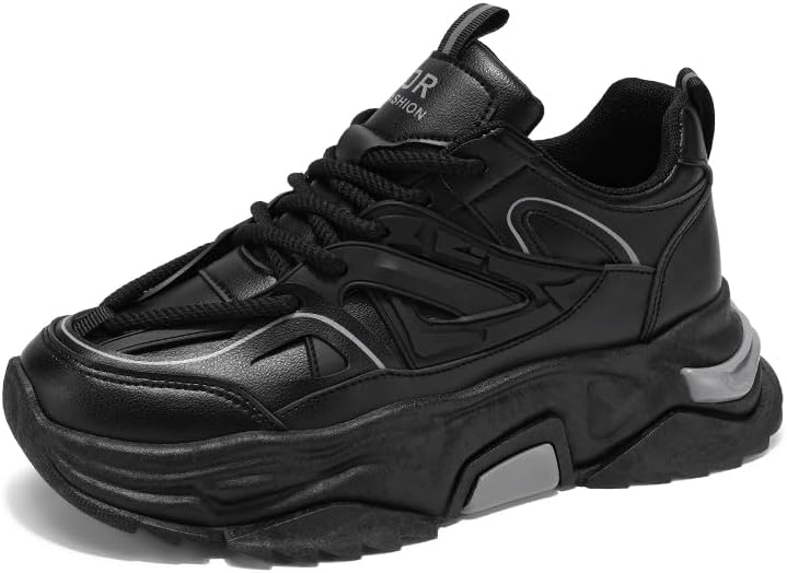 Мужские модные массивные кроссовки - верх из дышащей сетки и кожи, стильный дизайн для повседневной носки Pilluren, черный
Мужские модные массивные кроссовки - верх из дышащей сетки и кожи, стильный дизайн для повседневной носки Pilluren, черный