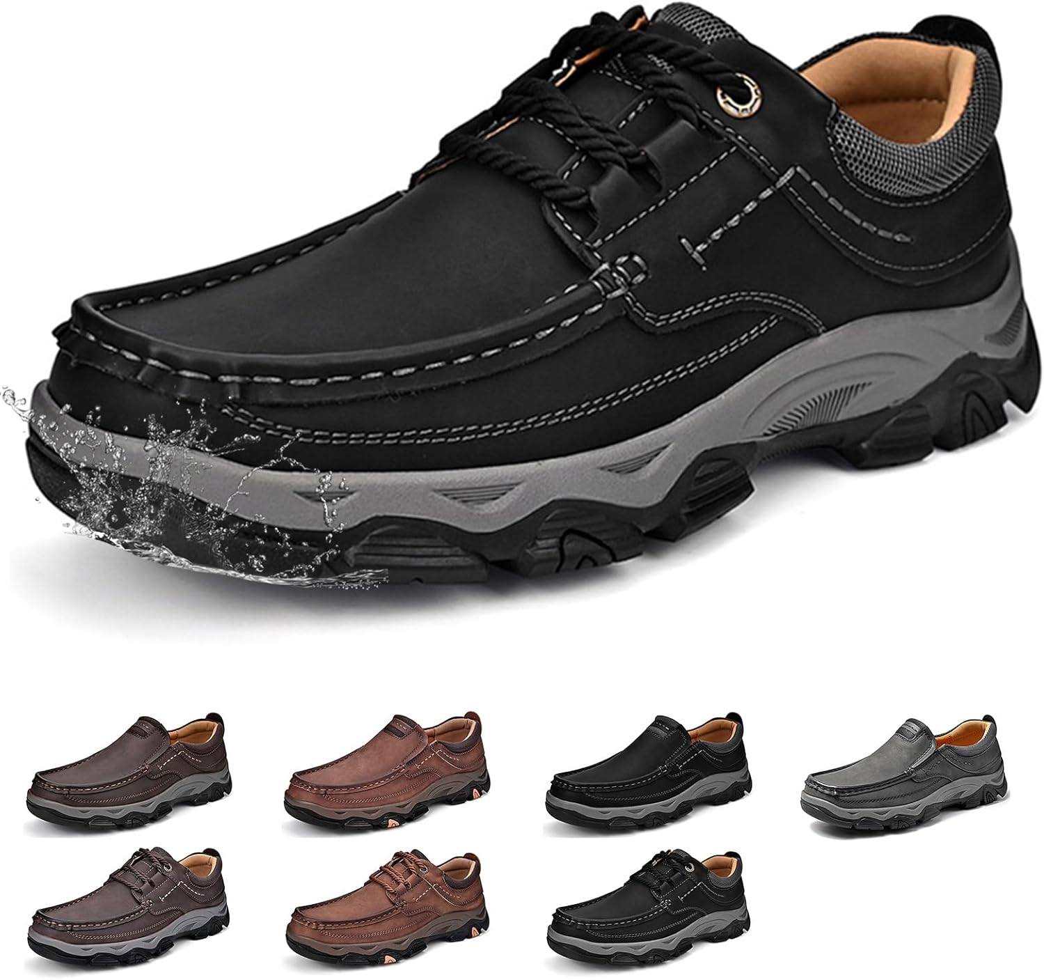 Мужские мокасины с противоскользящей подошвой, водонепроницаемые, легкие, дышащие кожаные кроссовки для ходьбы, удобные повседневные и для вождения Generic, черный
Мужские мокасины с противоскользящей подошвой, водонепроницаемые, легкие, дышащие кожаные кроссовки для ходьбы, удобные повседневные и для вождения Generic, черный