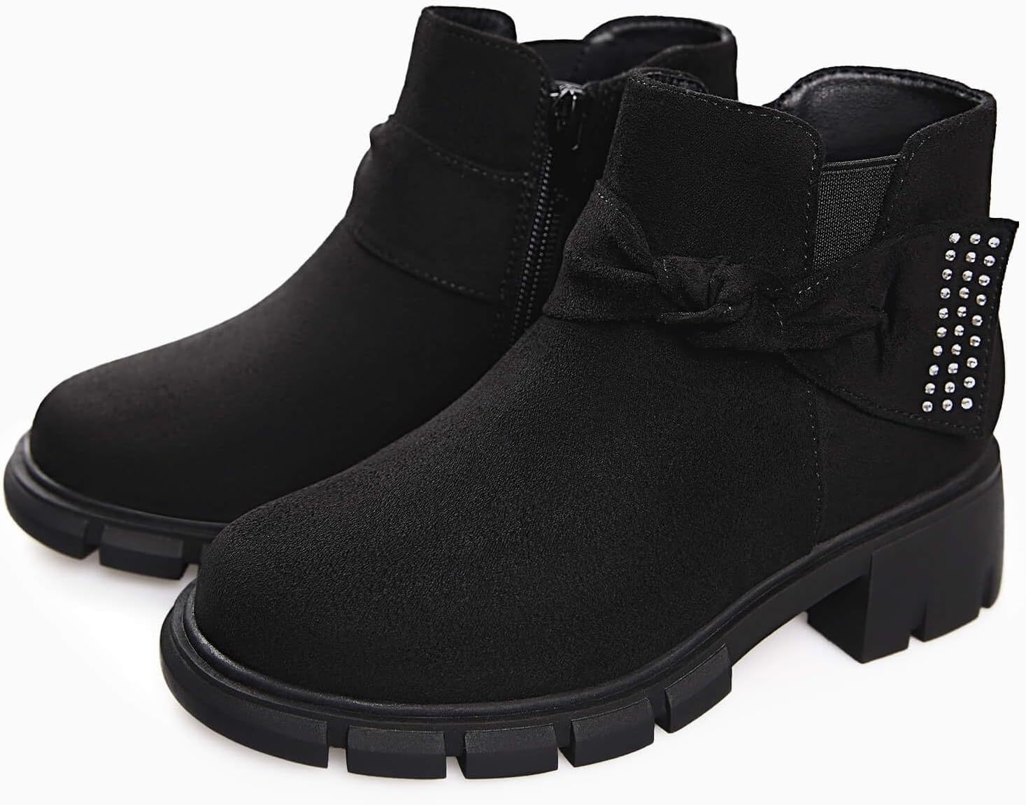 Ботильоны для девочек Coutgo с низким блочным каблуком, блестящей бантиком и молнией Челси, для маленьких и старших детей, Black
Ботильоны для девочек Coutgo с низким блочным каблуком, блестящей бантиком и молнией Челси, для маленьких и старших детей, Black