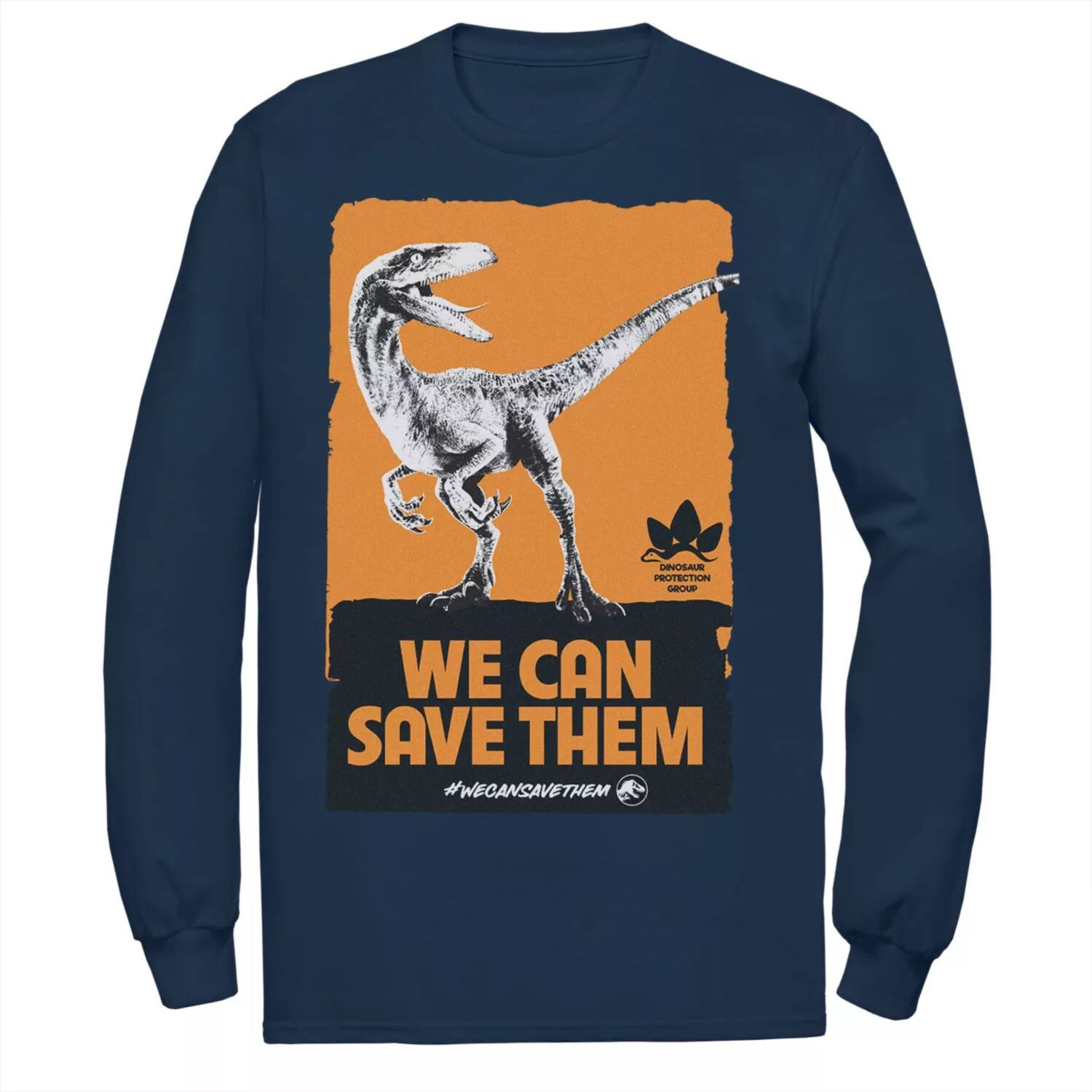 Мужская футболка с плакатом «Мир Юрского периода: мы можем спасти их» Licensed Character, синий
Мужская футболка с плакатом «Мир Юрского периода: мы можем спасти их» Licensed Character, синий