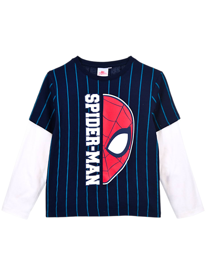 Рубашка Человека-паука с длинными рукавами темно-синего цвета Spiderman
Рубашка Человека-паука с длинными рукавами темно-синего цвета Spiderman