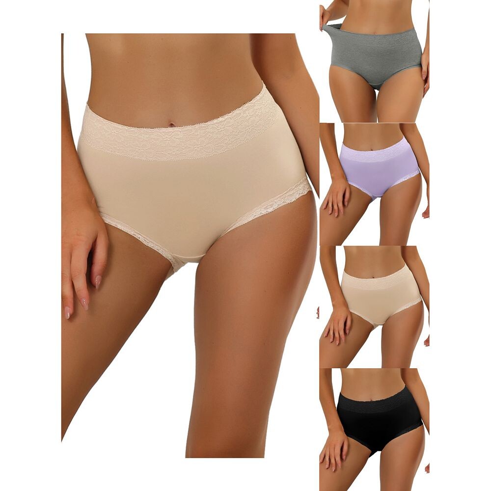 5 упаковок женского хлопкового нижнего белья с высокой посадкой и кружевной отделкой для контроля живота, полное покрытие, трусы Muti-color ALLEGRA K, Bg Bk Purple Gy
5 упаковок женского хлопкового нижнего белья с высокой посадкой и кружевной отделкой для контроля живота, полное покрытие, трусы Muti-color ALLEGRA K, Bg Bk Purple Gy