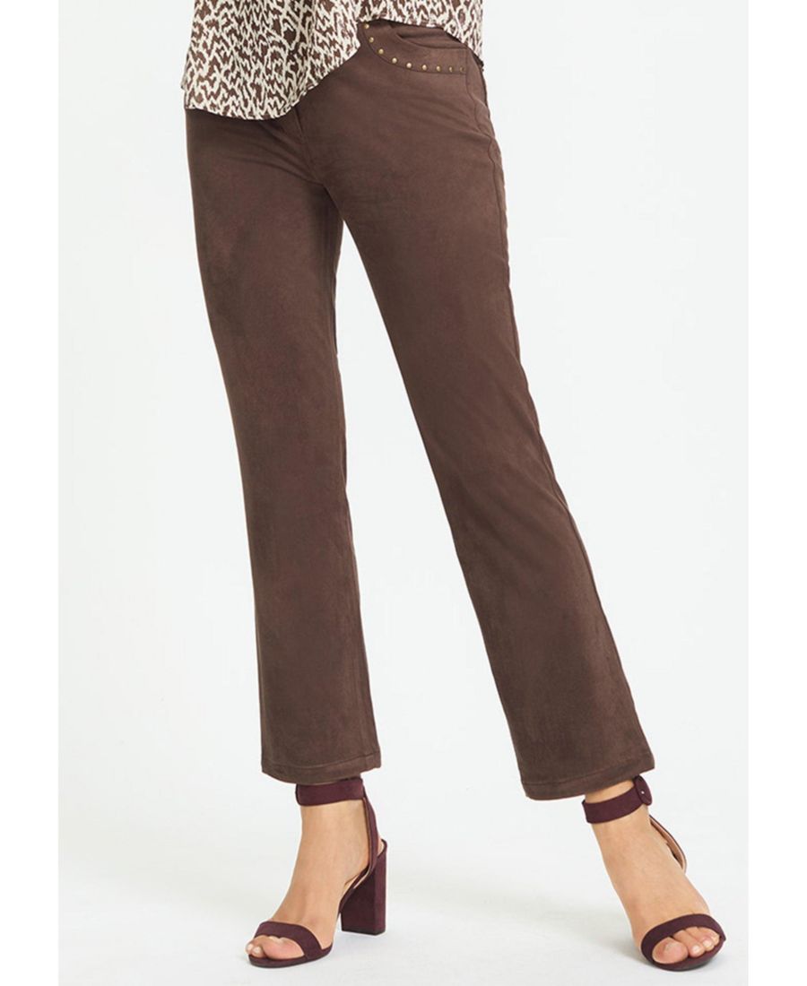 Женские брюки Mona Fit прямого кроя из искусственной замши Olsen, Chocolate
Женские брюки Mona Fit прямого кроя из искусственной замши Olsen, Chocolate