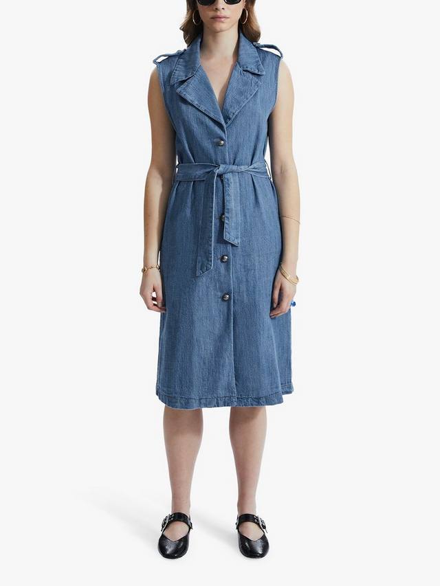 Джинсовое платье-блейзер без рукавов James Lakeland, синий
Джинсовое платье-блейзер без рукавов James Lakeland, синий