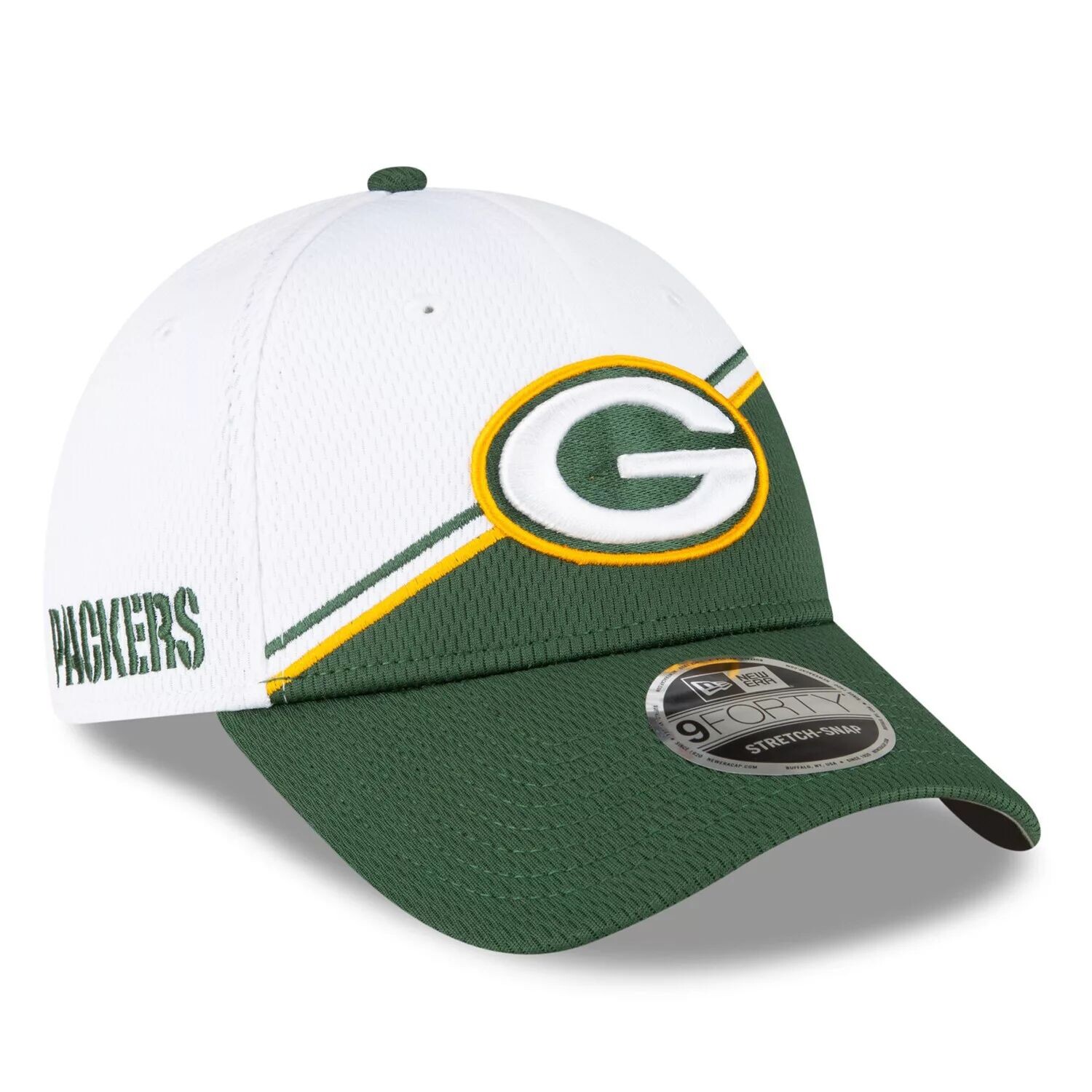 Мужская регулируемая кепка New Era бело-зеленая Green Bay Packers 2023 Sideline 9FORTY
Мужская регулируемая кепка New Era бело-зеленая Green Bay Packers 2023 Sideline 9FORTY