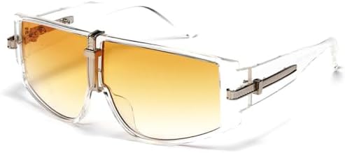 Модные очки 2027 года для женщин, солнцезащитные очки в стиле панк для мужчин, винтажные очки, большие оправы, цветные линзы, защита от УФ-излучения UV400 MTZJH, Clear Yellow
Модные очки 2027 года для женщин, солнцезащитные очки в стиле панк для мужчин, винтажные очки, большие оправы, цветные линзы, защита от УФ-излучения UV400 MTZJH, Clear Yellow