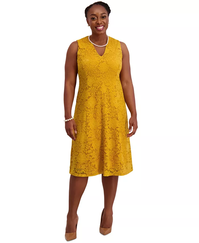 Женское платье без рукавов с кружевом, силуэт "приталенное-клеш", обычные и плюс размеры Kasper, золотой
Женское платье без рукавов с кружевом, силуэт "приталенное-клеш", обычные и плюс размеры Kasper, золотой