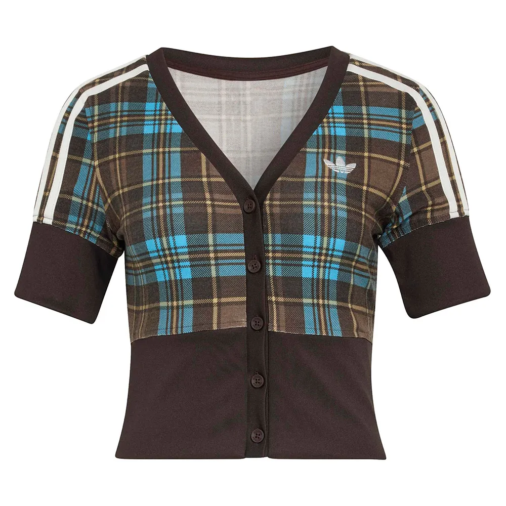 Футболка adidas Originals с коротким рукавом и V-образным вырезом в клетку, коричневый
Футболка adidas Originals с коротким рукавом и V-образным вырезом в клетку, коричневый