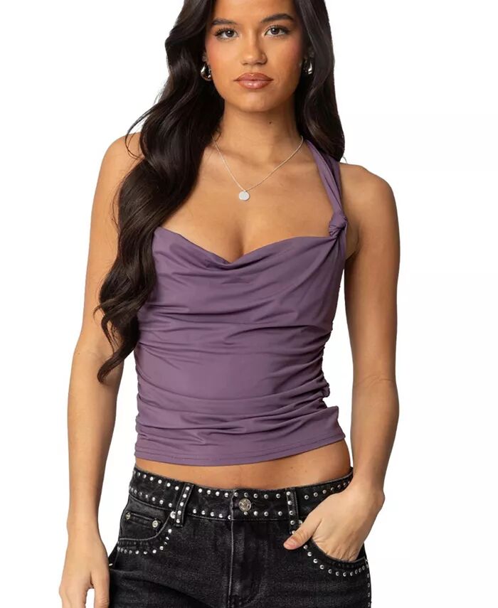 Женский топ Liza с завязанным воротом-хомутиком Edikted, фиолетовый
Женский топ Liza с завязанным воротом-хомутиком Edikted, фиолетовый