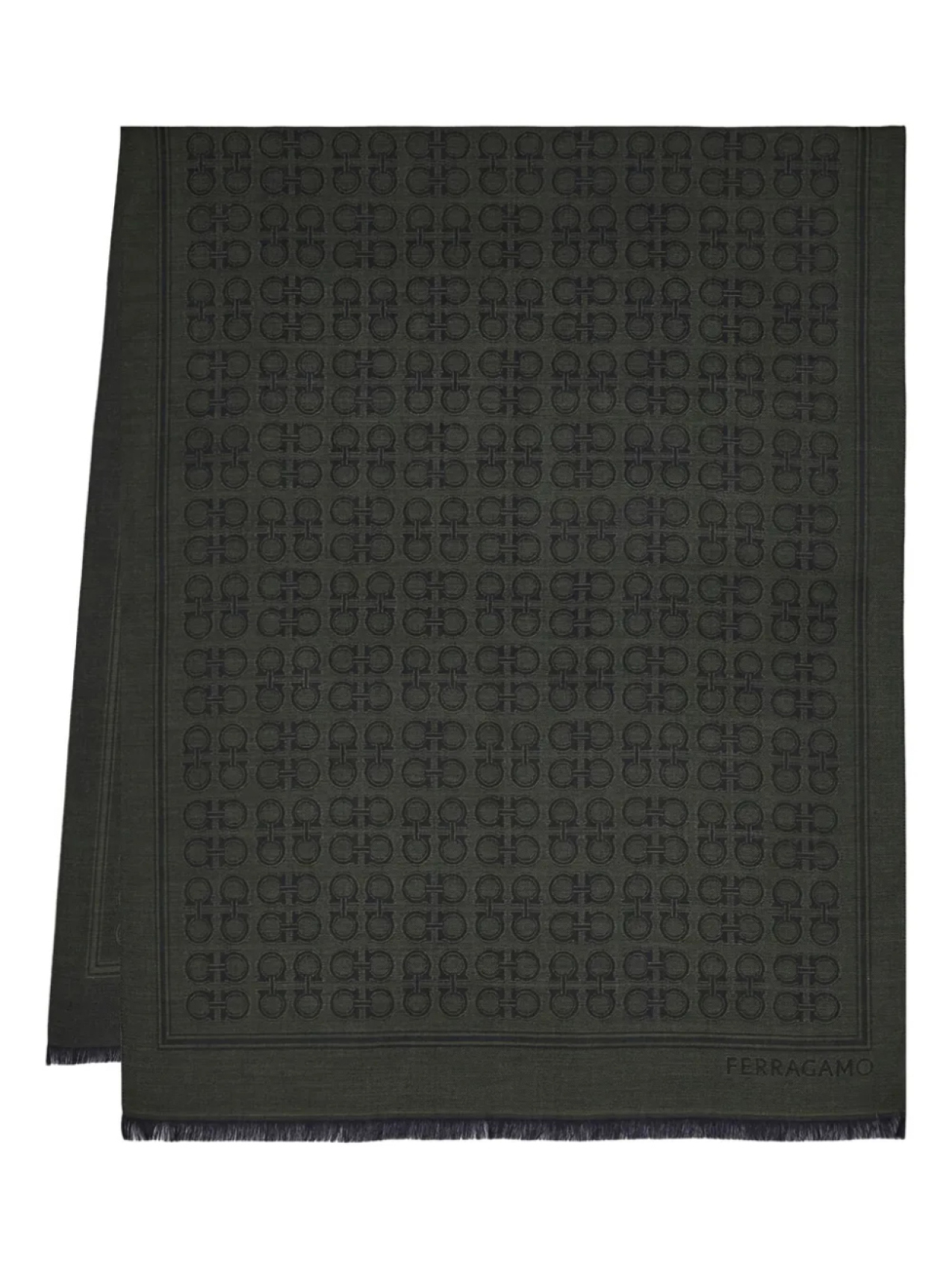 Шарф с бахромой Ferragamo Gancini, зеленый
Шарф с бахромой Ferragamo Gancini, зеленый