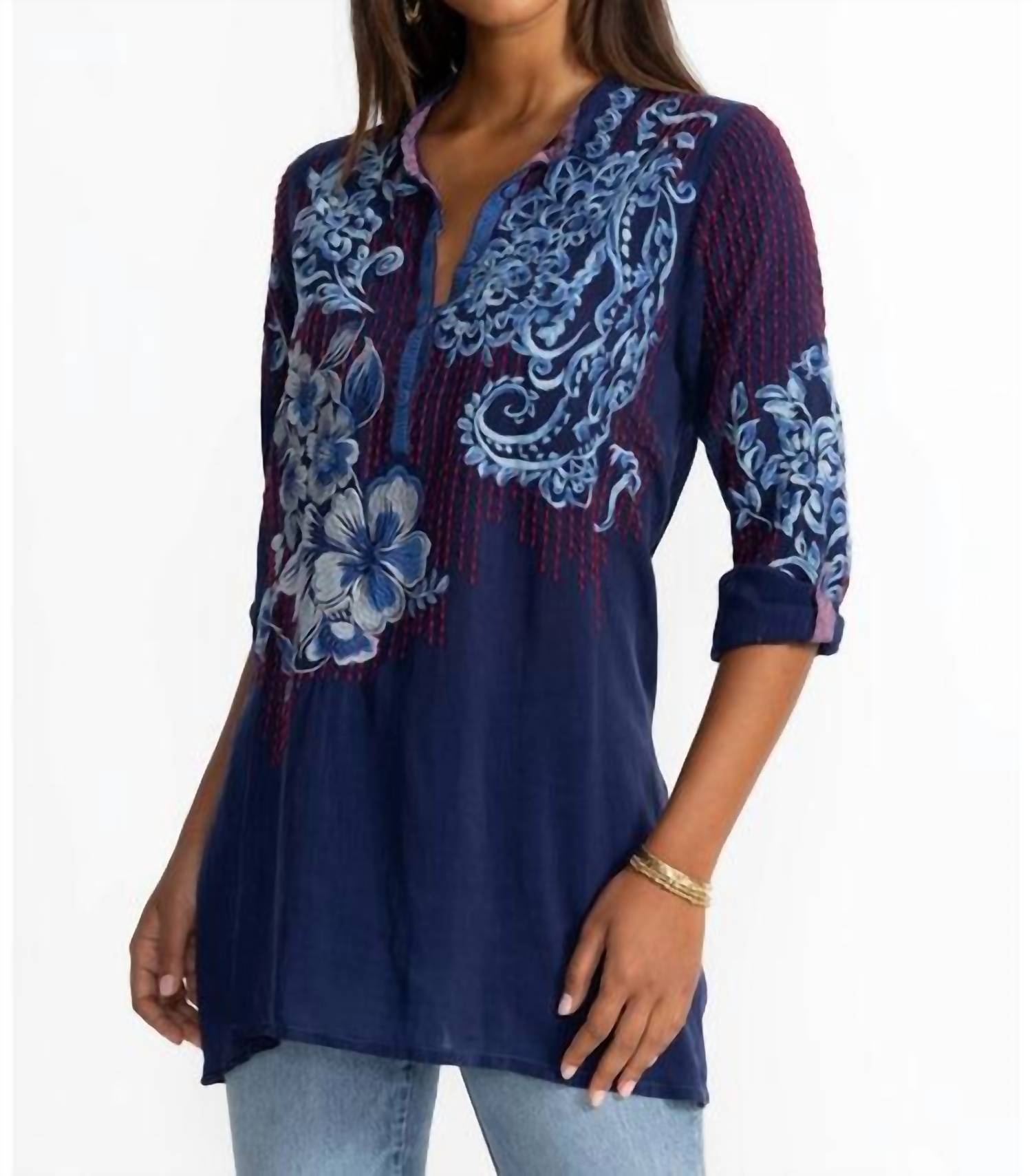 Туника Gilani в цвете синяя ночь Johnny Was
Туника Gilani в цвете синяя ночь Johnny Was