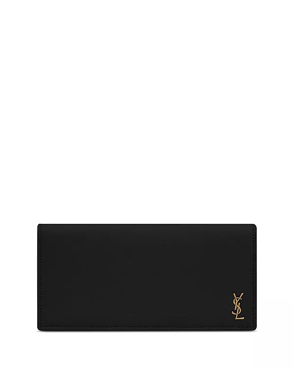 Маленький плоский кошелек Кассандра Saint Laurent, черный
Маленький плоский кошелек Кассандра Saint Laurent, черный