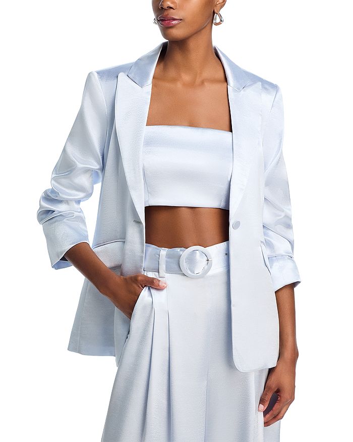 Блейзер из кованого сатина в стиле шайенн Cinq à Sept, серебряный
Блейзер из кованого сатина в стиле шайенн Cinq à Sept, серебряный