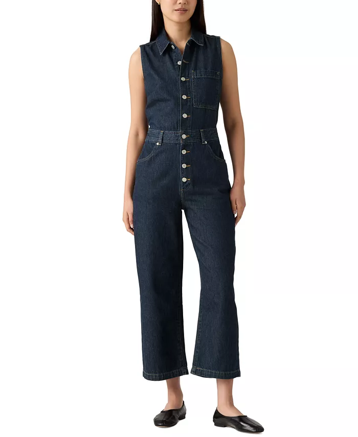 Женский хлопковый укороченный комбинезон без рукавов Levi's, синий
Женский хлопковый укороченный комбинезон без рукавов Levi's, синий