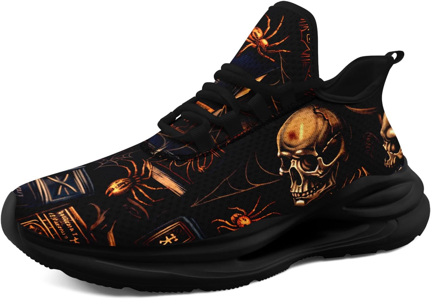 Мужские беговые кроссовки AWSOLE в готическом стиле, с черепами, легкие, дышащие, модные кроссовки, повседневные спортивные для тренажерного зала и прогулок, черный/коричневый/золотисто-коричневый
Мужские беговые кроссовки AWSOLE в готическом стиле, с черепами, легкие, дышащие, модные кроссовки, повседневные спортивные для тренажерного зала и прогулок, черный/коричневый/золотисто-коричневый