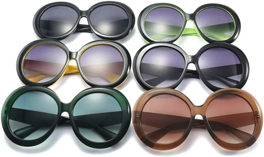 Круглые солнцезащитные очки для женщин в винтажном стиле, черные с зелеными линзами, увеличенной оправой, зеркальные, защита от ультрафиолета UV400 XLUMIO, 1
Круглые солнцезащитные очки для женщин в винтажном стиле, черные с зелеными линзами, увеличенной оправой, зеркальные, защита от ультрафиолета UV400 XLUMIO, 1