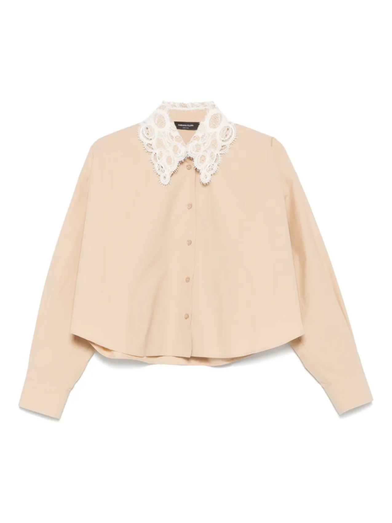 Хлопковая рубашка Fabiana Filippi с кружевным воротником, нейтральный
Хлопковая рубашка Fabiana Filippi с кружевным воротником, нейтральный