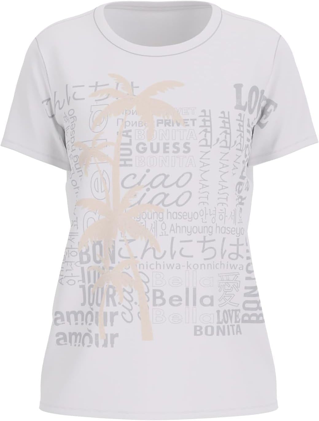 GUESS Женская футболка с коротким рукавом Bella Palm Easy Tee, Pure White, Белый, GUESS Женская футболка с коротким рукавом Bella Palm Easy Tee, Pure White
GUESS Женская футболка с коротким рукавом Bella Palm Easy Tee, Pure White, Белый, GUESS Женская футболка с коротким рукавом Bella Palm Easy Tee, Pure White