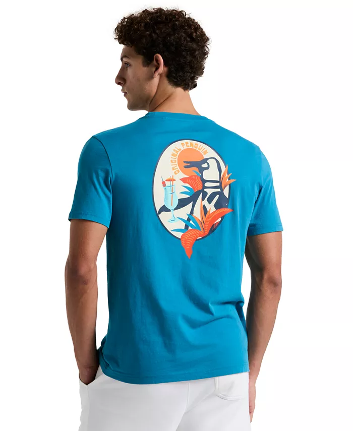 Мужская графическая футболка с коротким рукавом Cocktail Pete в облегающем крое Original Penguin, синий
Мужская графическая футболка с коротким рукавом Cocktail Pete в облегающем крое Original Penguin, синий