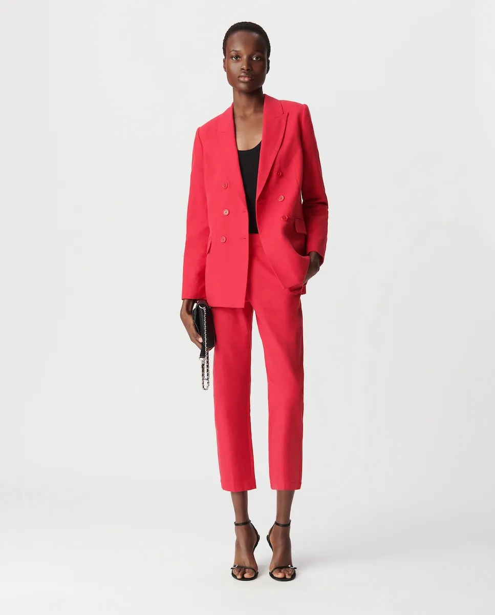 Женский блейзер с карманами Ikks, красный 
Женский блейзер с карманами Ikks, красный