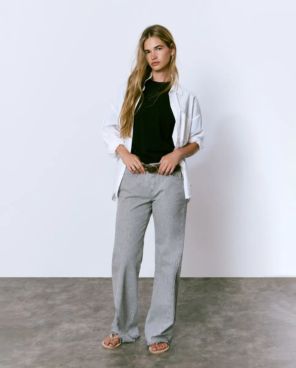 Прямые женские брюки в полоску Brownie, серый
Прямые женские брюки в полоску Brownie, серый