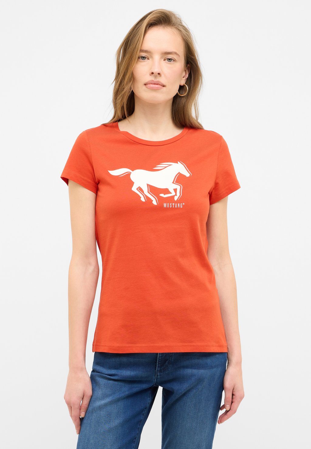 Футболка с принтом Mustang, оранжевый
Футболка с принтом Mustang, оранжевый