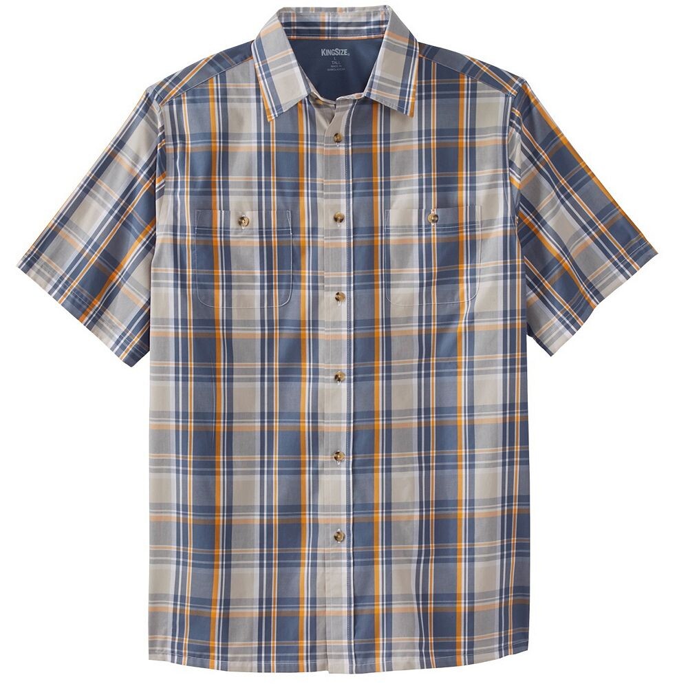 Мужская спортивная рубашка в клетку с короткими рукавами и короткими рукавами Kingразмера Big & Tall KingSize, цвет Grey Plaid
Мужская спортивная рубашка в клетку с короткими рукавами и короткими рукавами Kingразмера Big & Tall KingSize, цвет Grey Plaid