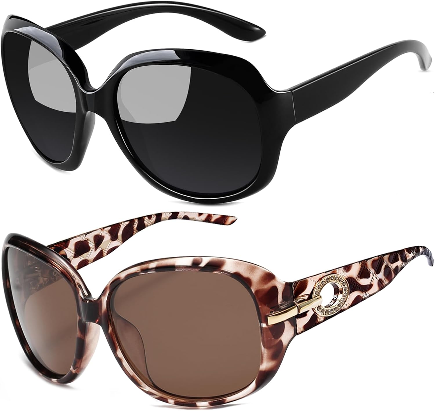 Комплект больших солнцезащитных очков Joopin черного цвета с леопардовым принтом, ретро-очки Jackie для женщин, модные солнцезащитные очки с поляризацией и защитой от УФ-излучения, Black, Brown
Комплект больших солнцезащитных очков Joopin черного цвета с леопардовым принтом, ретро-очки Jackie для женщин, модные солнцезащитные очки с поляризацией и защитой от УФ-излучения, Black, Brown