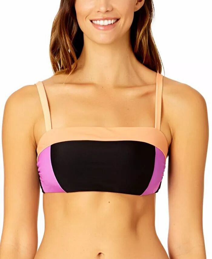 Женский купальник-топ с бюстгальтером-бандо с цветными блоками Coppersuit, черный
Женский купальник-топ с бюстгальтером-бандо с цветными блоками Coppersuit, черный