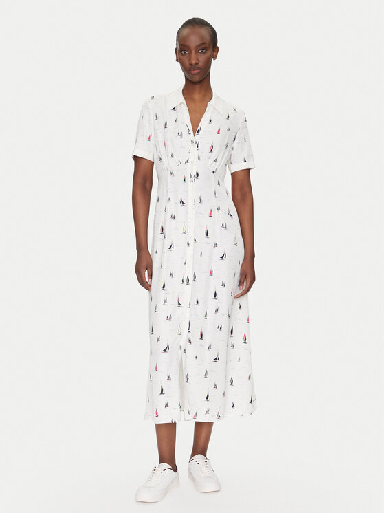 Платье-Рубашка стандартный крой WW0WW44668 Tommy Hilfiger, белый
Платье-Рубашка стандартный крой WW0WW44668 Tommy Hilfiger, белый