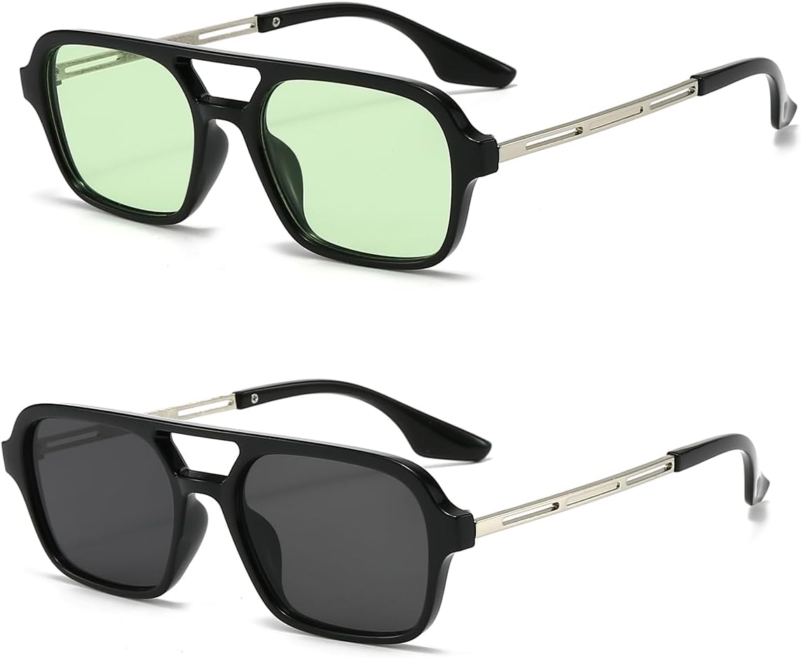 Ретро квадратные солнцезащитные очки-авиаторы для женщин и мужчин, маленькая оправа, модные пластиковые цветные очки в стиле 70-х годов Azoxus, Black Lenses/Green Lenses
Ретро квадратные солнцезащитные очки-авиаторы для женщин и мужчин, маленькая оправа, модные пластиковые цветные очки в стиле 70-х годов Azoxus, Black Lenses/Green Lenses