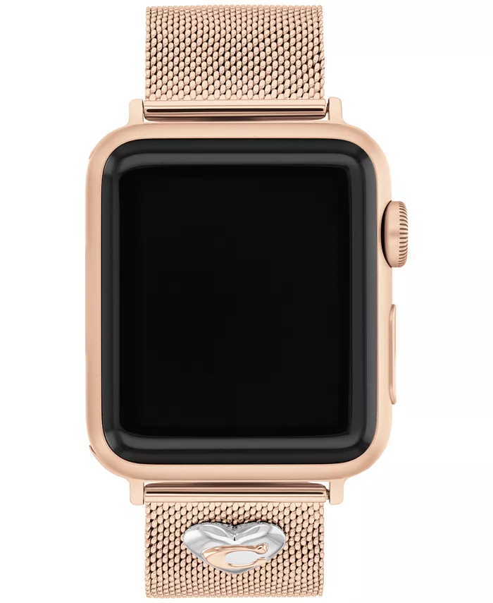 Браслет из нержавеющей стали с сетчатым плетением розового золота для Apple Watch 38, 40, 41 мм COACH
Браслет из нержавеющей стали с сетчатым плетением розового золота для Apple Watch 38, 40, 41 мм COACH