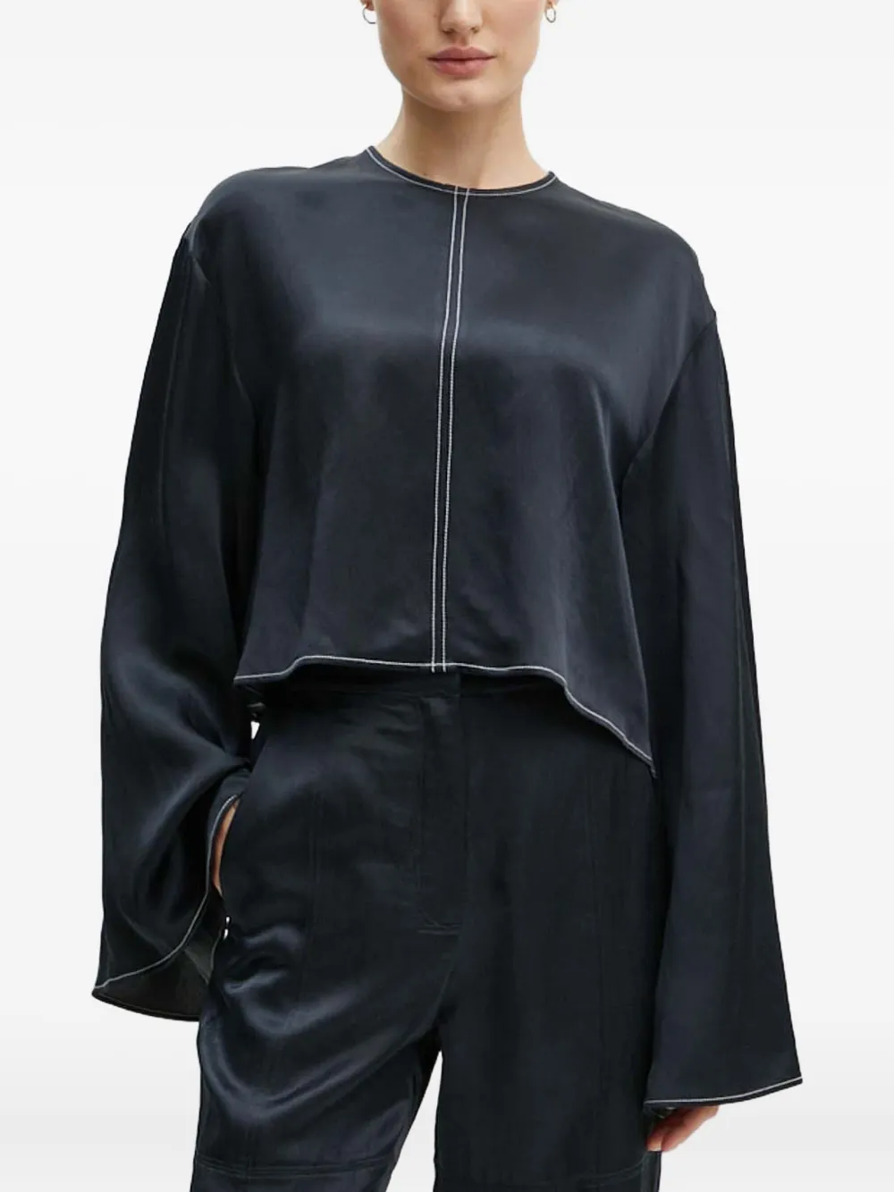 Топ с контрастной прострочкой Day Birger Et Mikkelsen, черный
Топ с контрастной прострочкой Day Birger Et Mikkelsen, черный