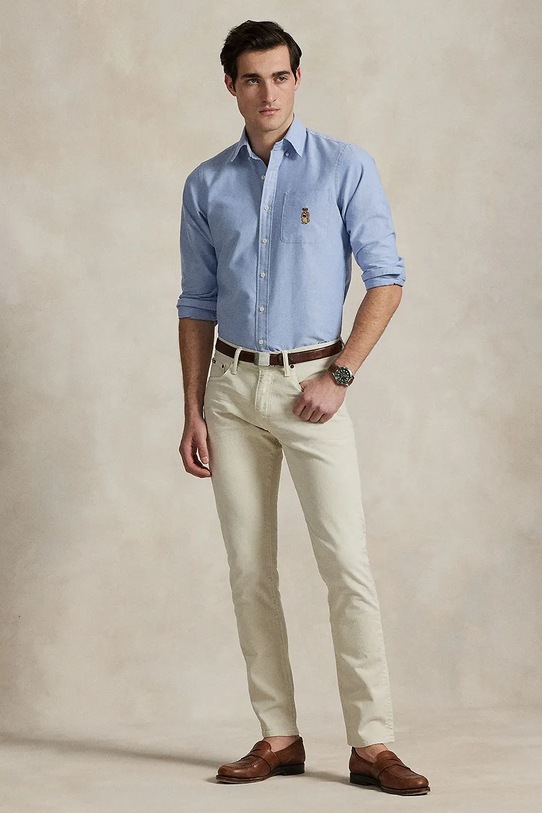 Хлопковая рубашка Polo Ralph Lauren, синий
Хлопковая рубашка Polo Ralph Lauren, синий