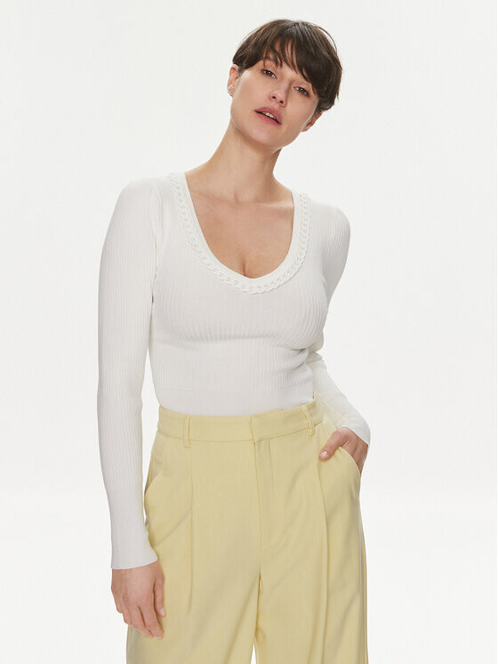 Облегающий свитер Morgan, экрю 
Облегающий свитер Morgan, экрю