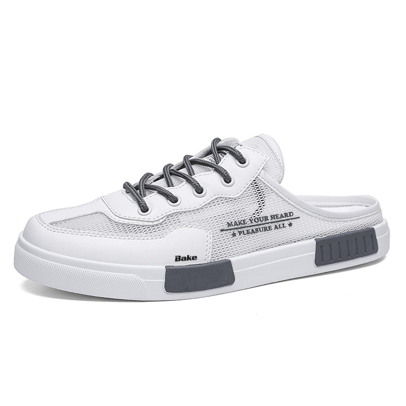 Мужские сандалии с закрытым носком, устойчивые к запахам, противоскользящие, быстросохнущие BAKE, White Gray 
Мужские сандалии с закрытым носком, устойчивые к запахам, противоскользящие, быстросохнущие BAKE, White Gray